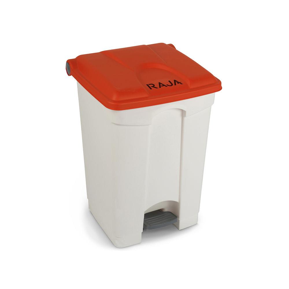 Poubelle  pdale en plastique RAJA - 45L - rouge