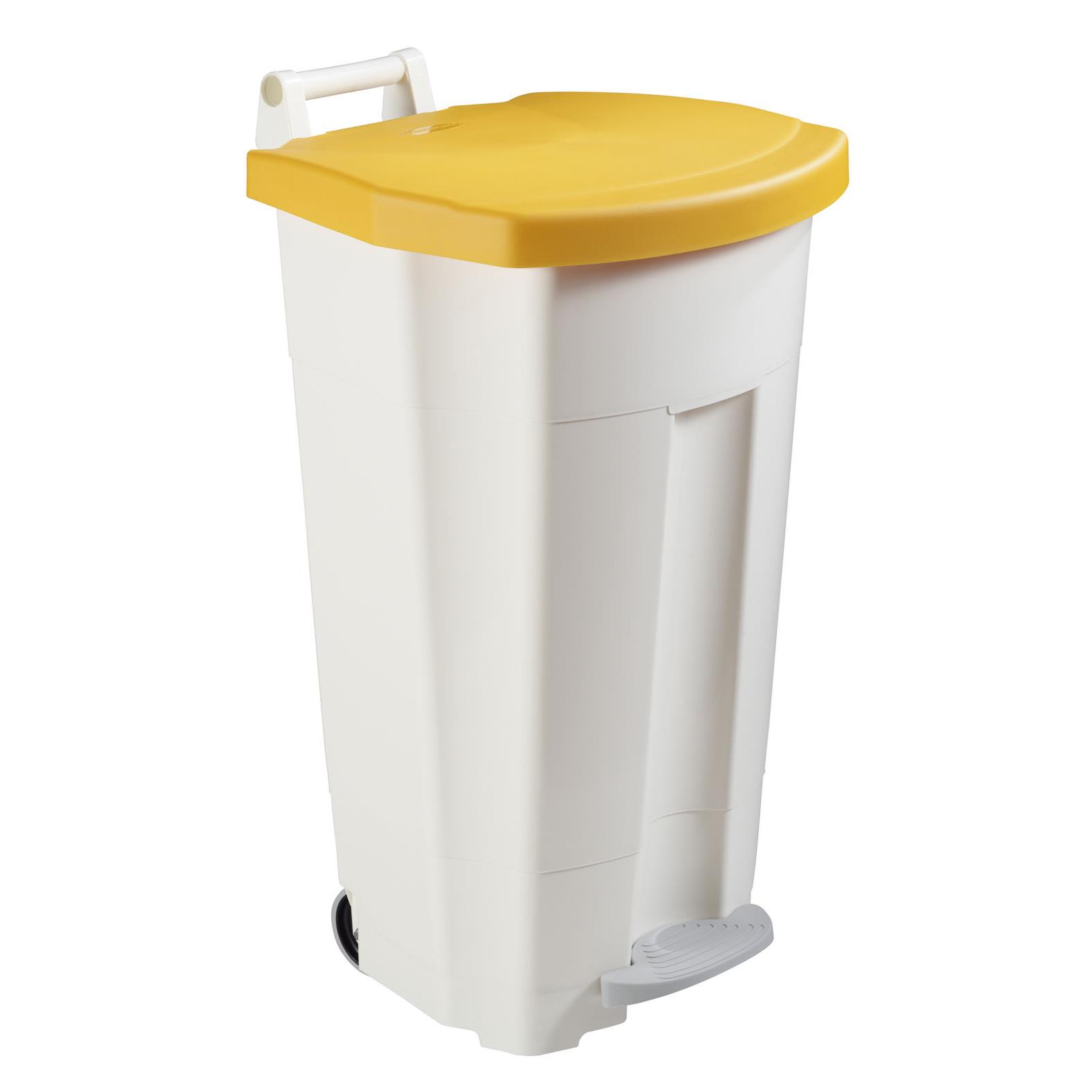 Poubelle  pdale Boogy  90 litres - couvercle jaune