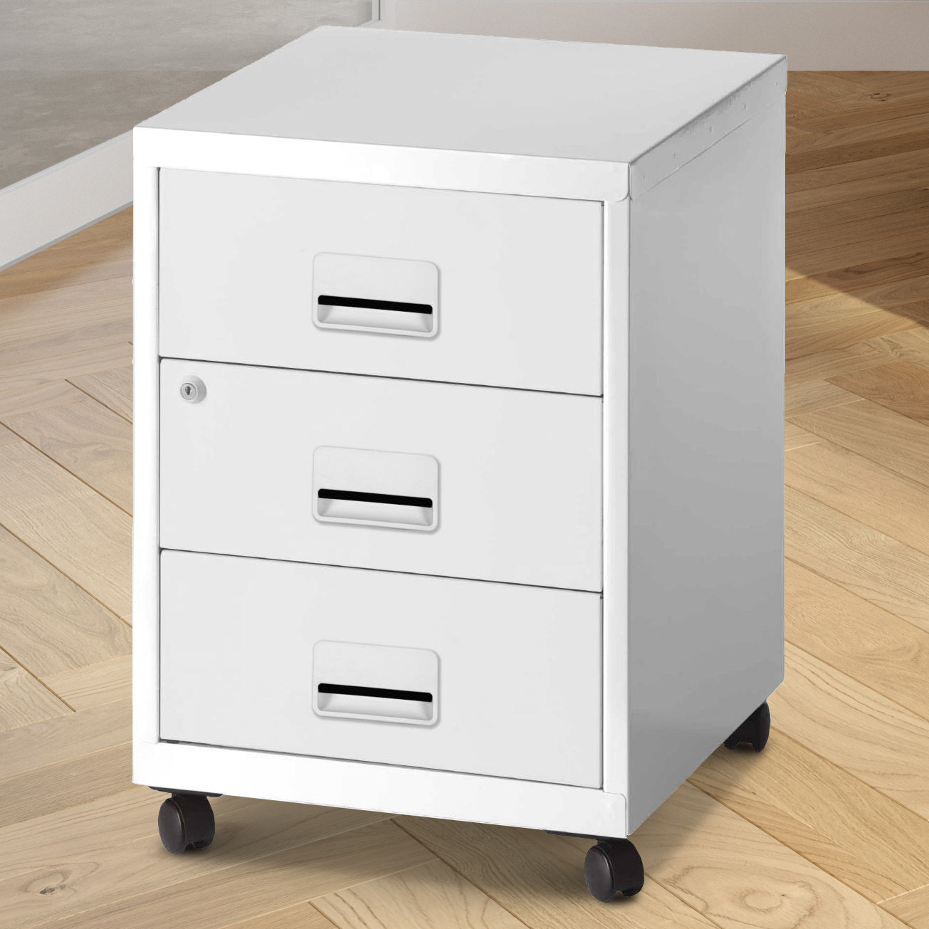 Caisson mobile Primo Iso - 3 tiroirs - blanc