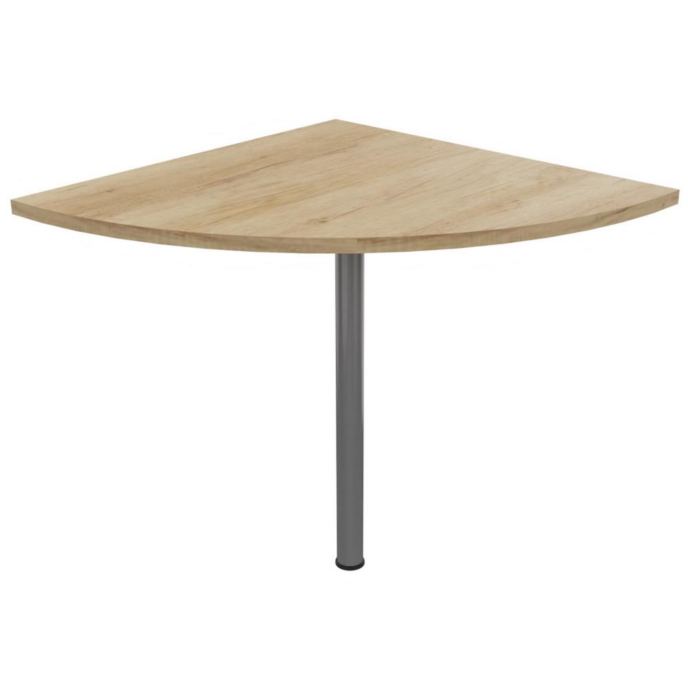 Angle de liaison 90 arrondi Triomphe Cts 80 cm - Plateau Chne Nebraska - Pied Aluminium