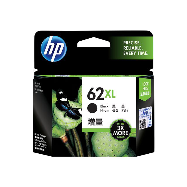 Cartouches pour imprimantes - Hp 62xl cartouche d'encre noire grande capacit authentique