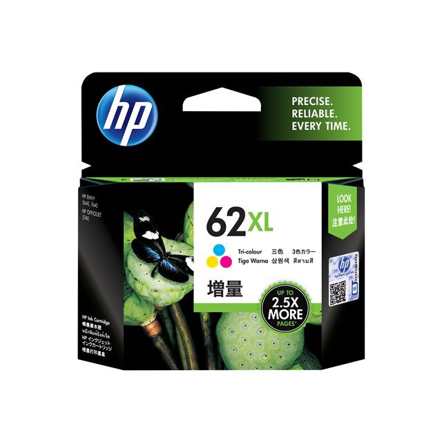 Cartouches pour imprimantes - Hp 62xl cartouche d'encre trois couleurs grande capacit authentique