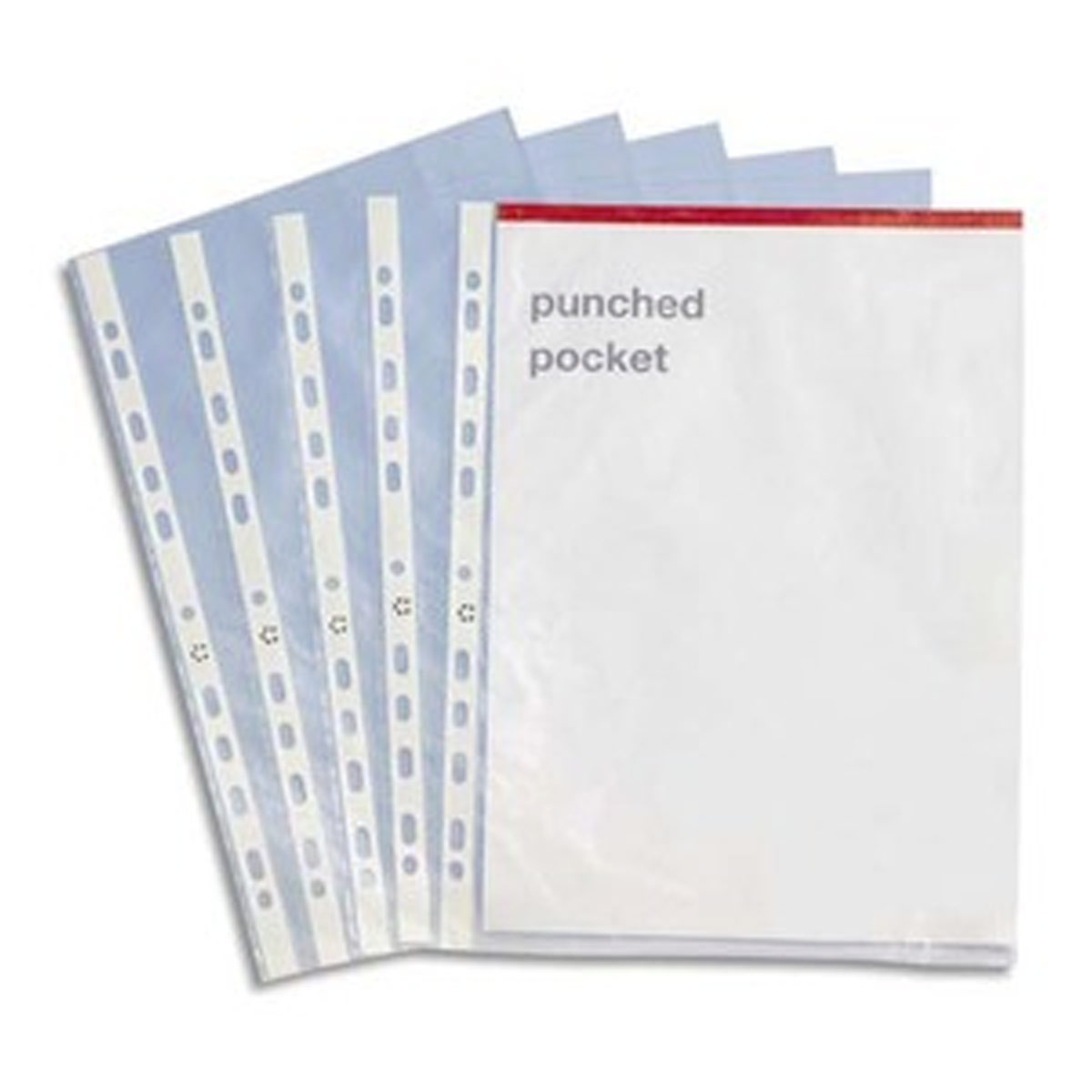 Pochettes perfores - polypropylne 5.5/100e grain - A4 - perforation 11 trous - bote de 100