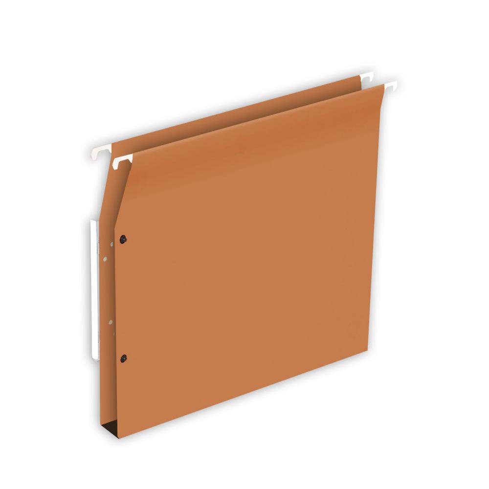 Dossiers suspendus en kraft orange 1er prix - lot de 25 - pour armoire - fond de 30 mm