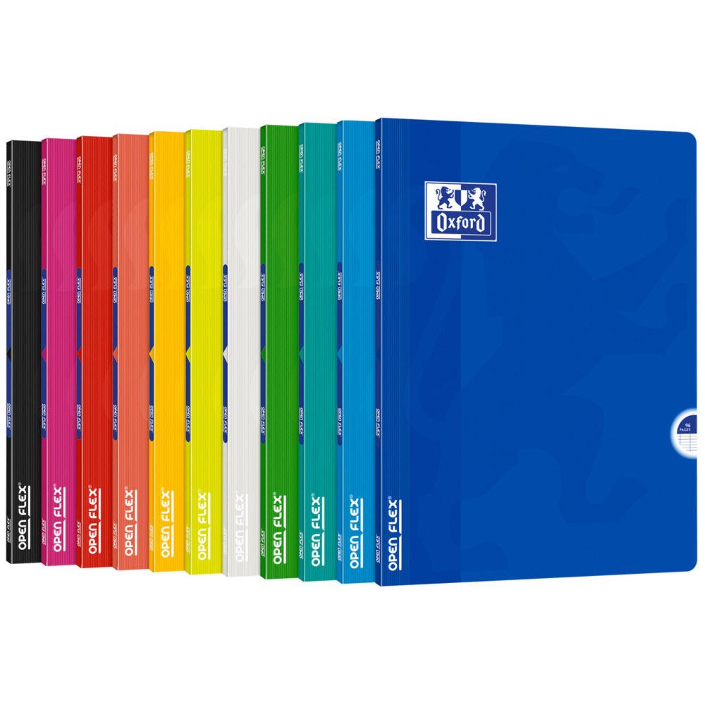 Cahier Oxford Openflex - reliure piqre - 24x32cm - 96 pages 90g - rglure seys - Couverture polypro assortie