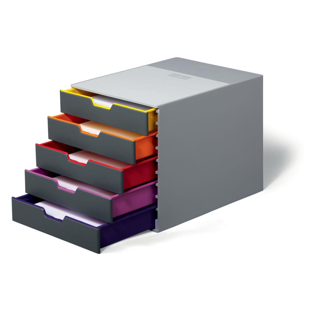 Module de classement Varicolor - 5 tiroirs multicolore - 29,2 x 28 x 35,6 cm