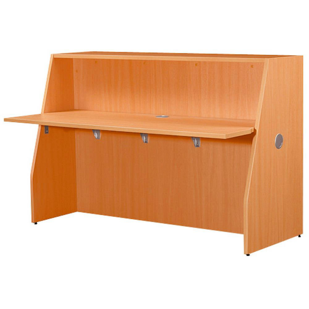 Banque d'accueil droite - NF Environnement - htre - H110 x L145 x P 85 cm