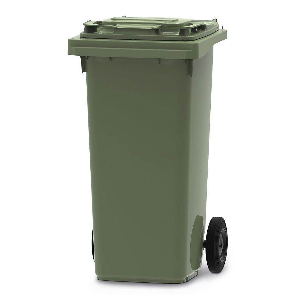 Conteneur poubelle mobile 2 roues Vepa Bins - 120 litres prise frontale - Vert