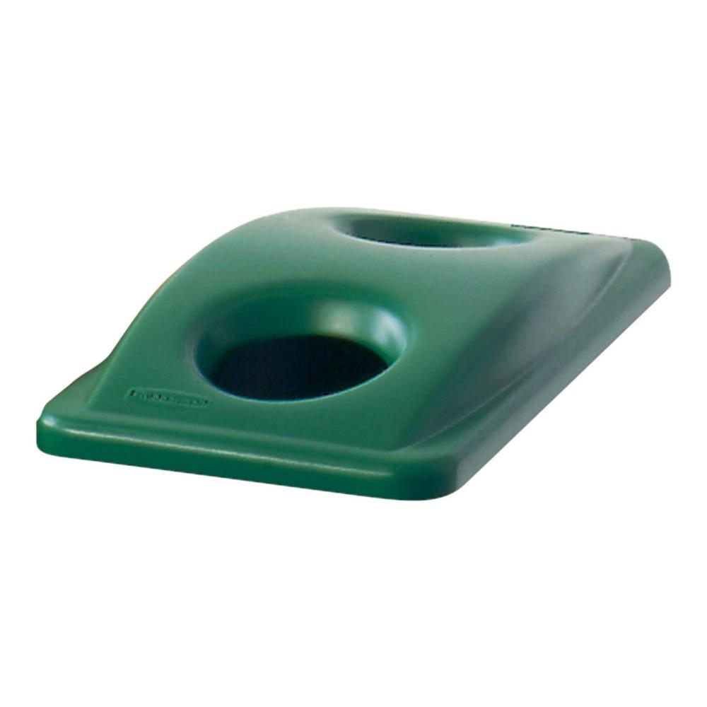 Poubelle Slim Jim couvercle vert 288 x 518 x 70 mm