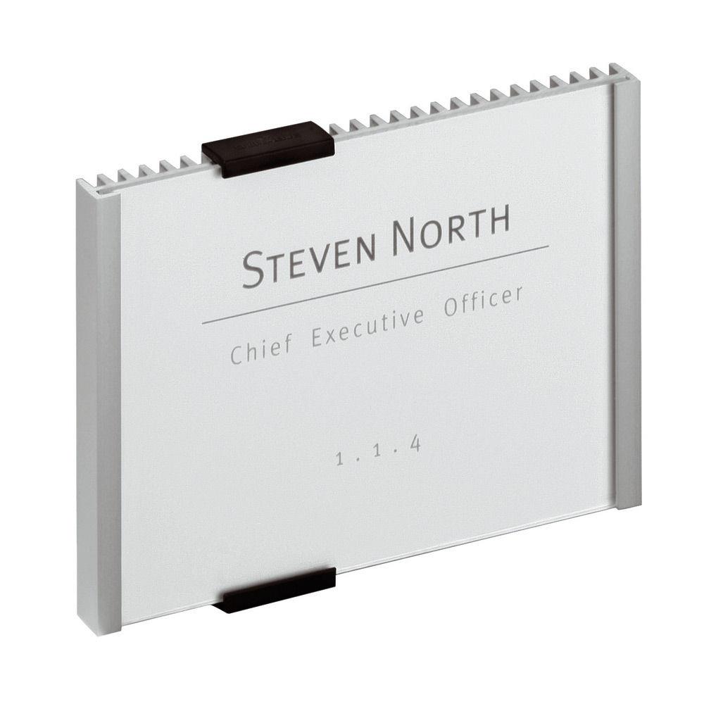 Plaque de porte Info Sign - 149 x 105.5 mm - Argent Mtallis