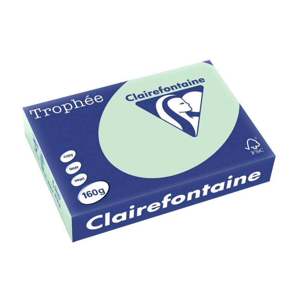 Papier Trophe - vert - teinte pastel - 160 g - A4 - ramette de 250 feuilles