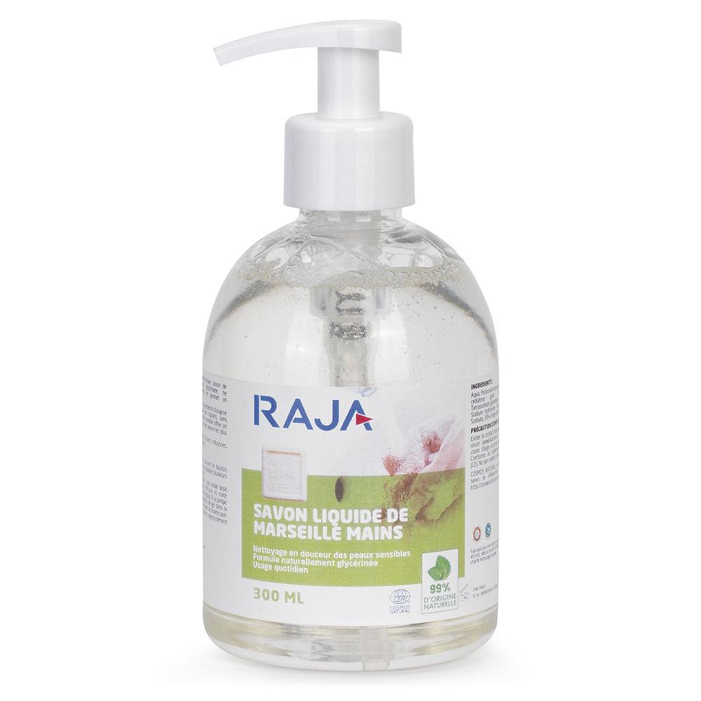 Savon de Marseille liquide RAJA pour les mains Flacon-pompe 300ml sans parfum