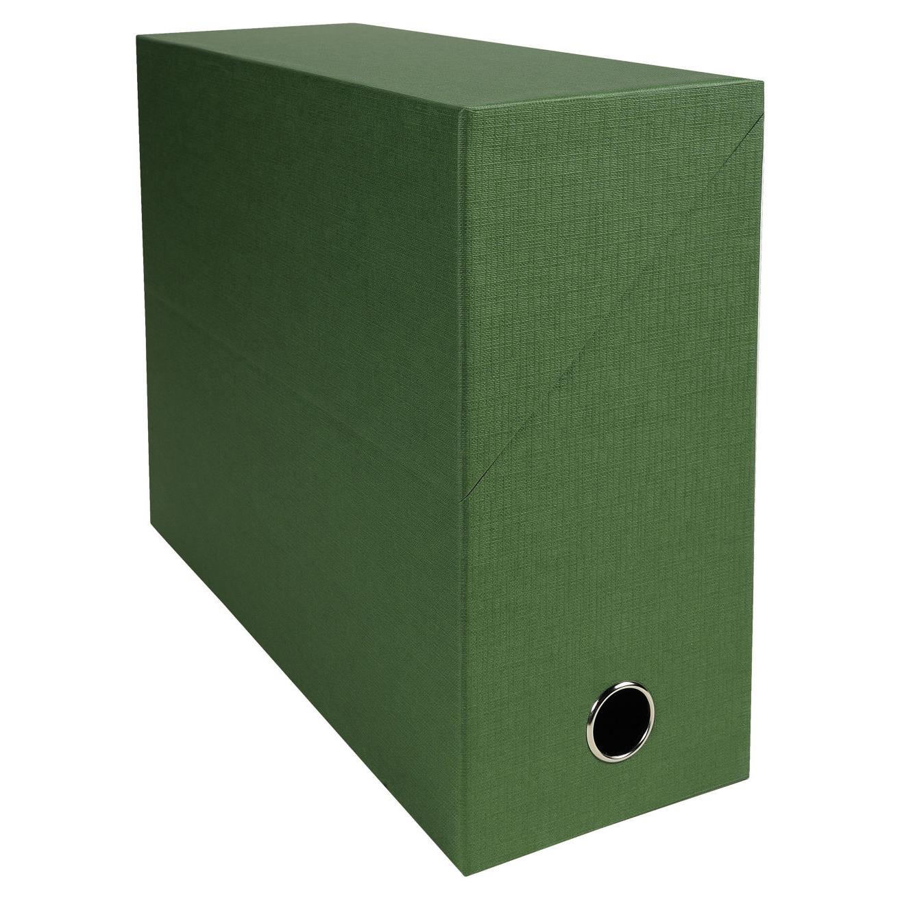 Bote de classement Exacompta en toile cartonne - Dos  120mm - vert - Lot de 5 botes