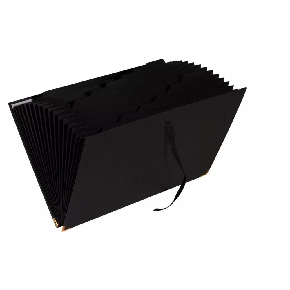 Trieur extensible Exacompta OfficeByMe  ruban A4 en carton - 18 compartiments - Noir