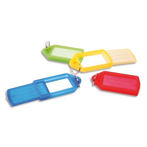 Lot de 50 porte-cls avec anneau - coloris assortis