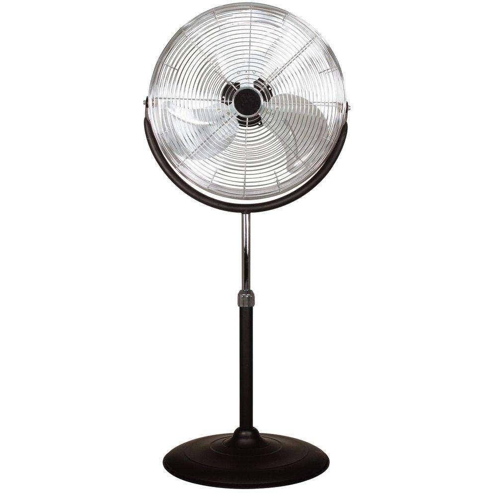 Brasseur d'air sur pied - diam�tre 46 cm - 120 W - Chrom�