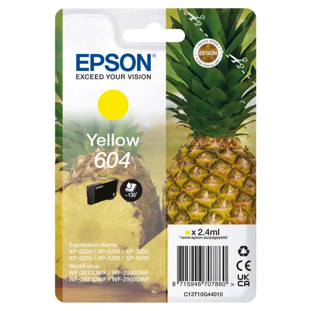 Cartouches pour imprimantes - Epson 604 cartouche d'encre 1 pice(s) original rendement standard jaune