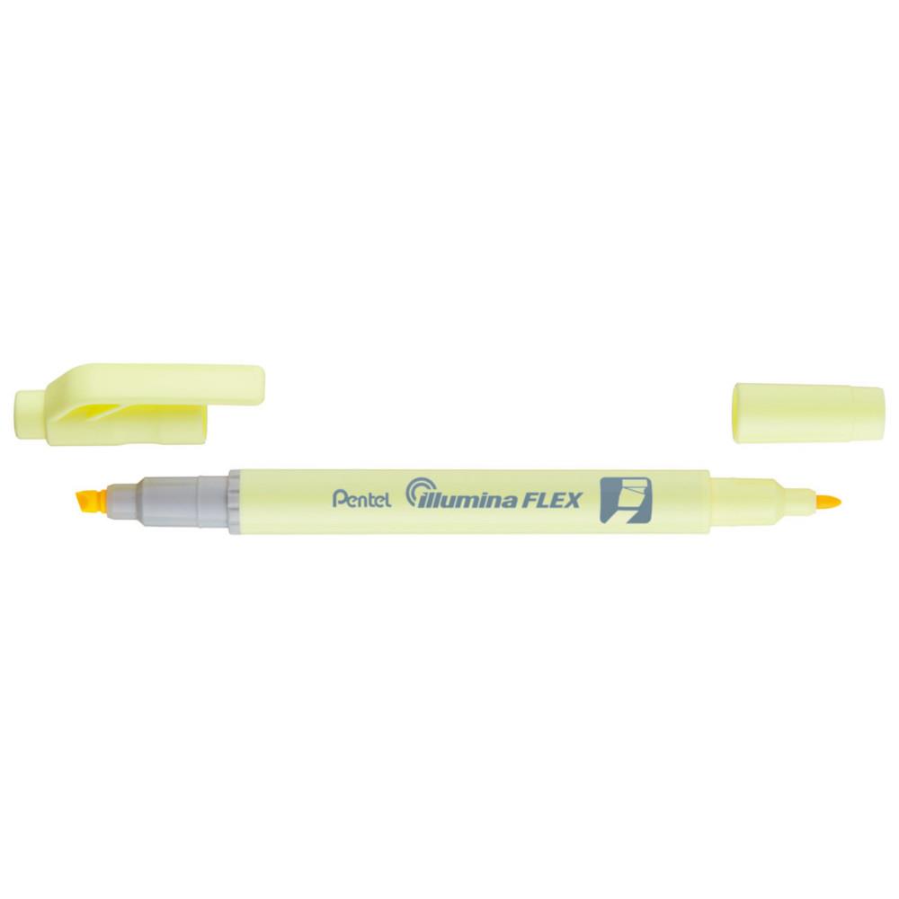 Surligneur Pentel Illumina Flex double pointe - Jaune