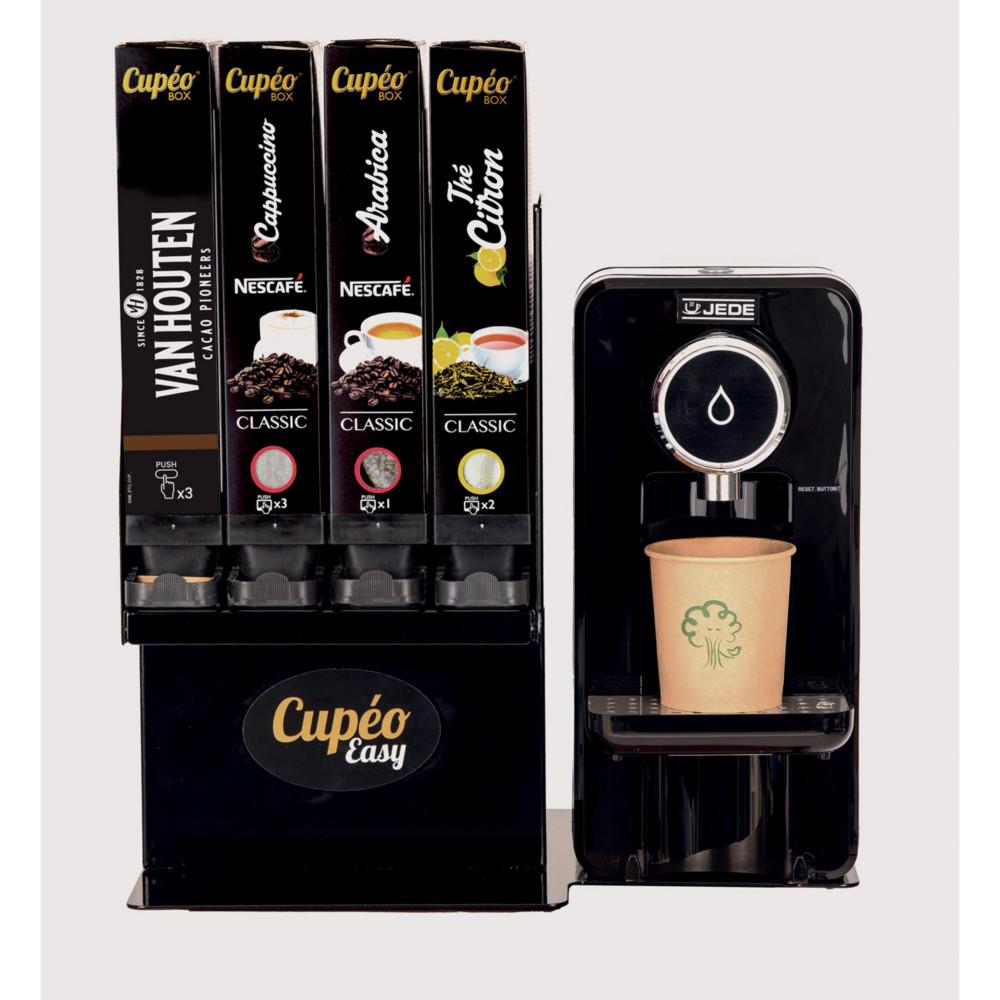 Distributeur et support de cartouches de boissons chaudes + 4 cartouches Cupo