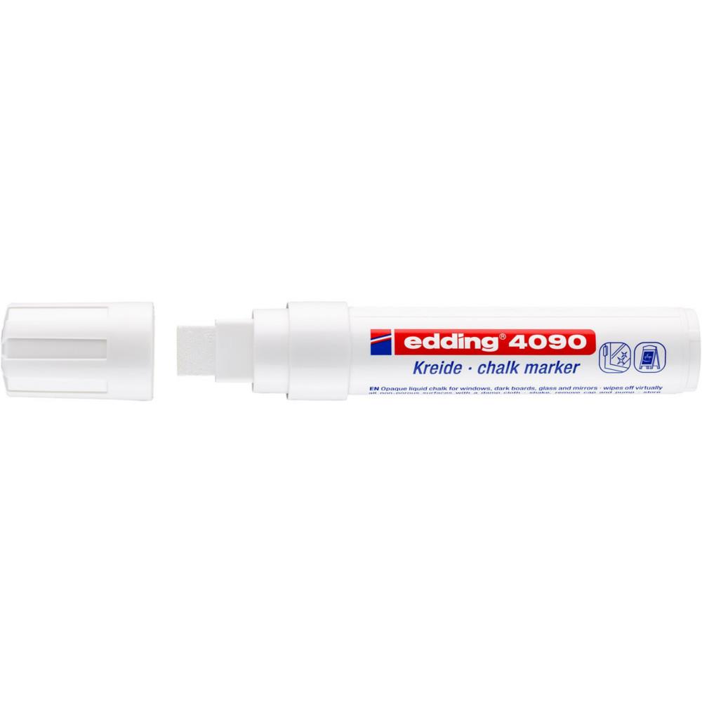Marqueur  craie 4090  pointe biseaute 4 - 15 mm blanc