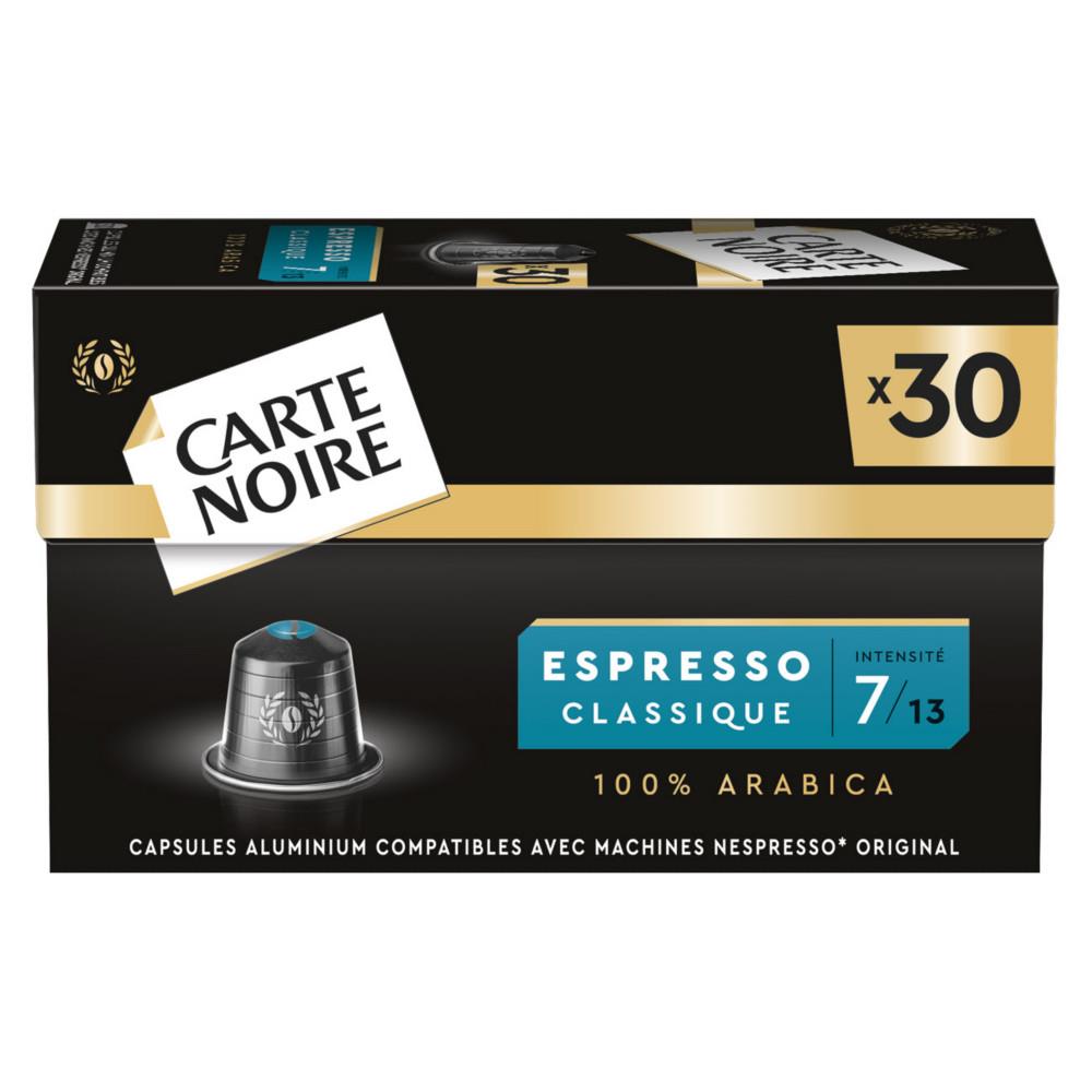 Capsule de caf� Carte Noire Espresso CLASSIQUE - Intensit� 7 - Bo�te de 30