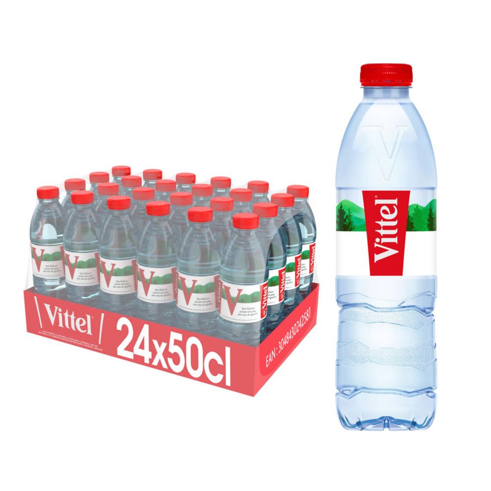 Eau minrale naturelle plate Vittel - bouteille 50 cl - lot de 24