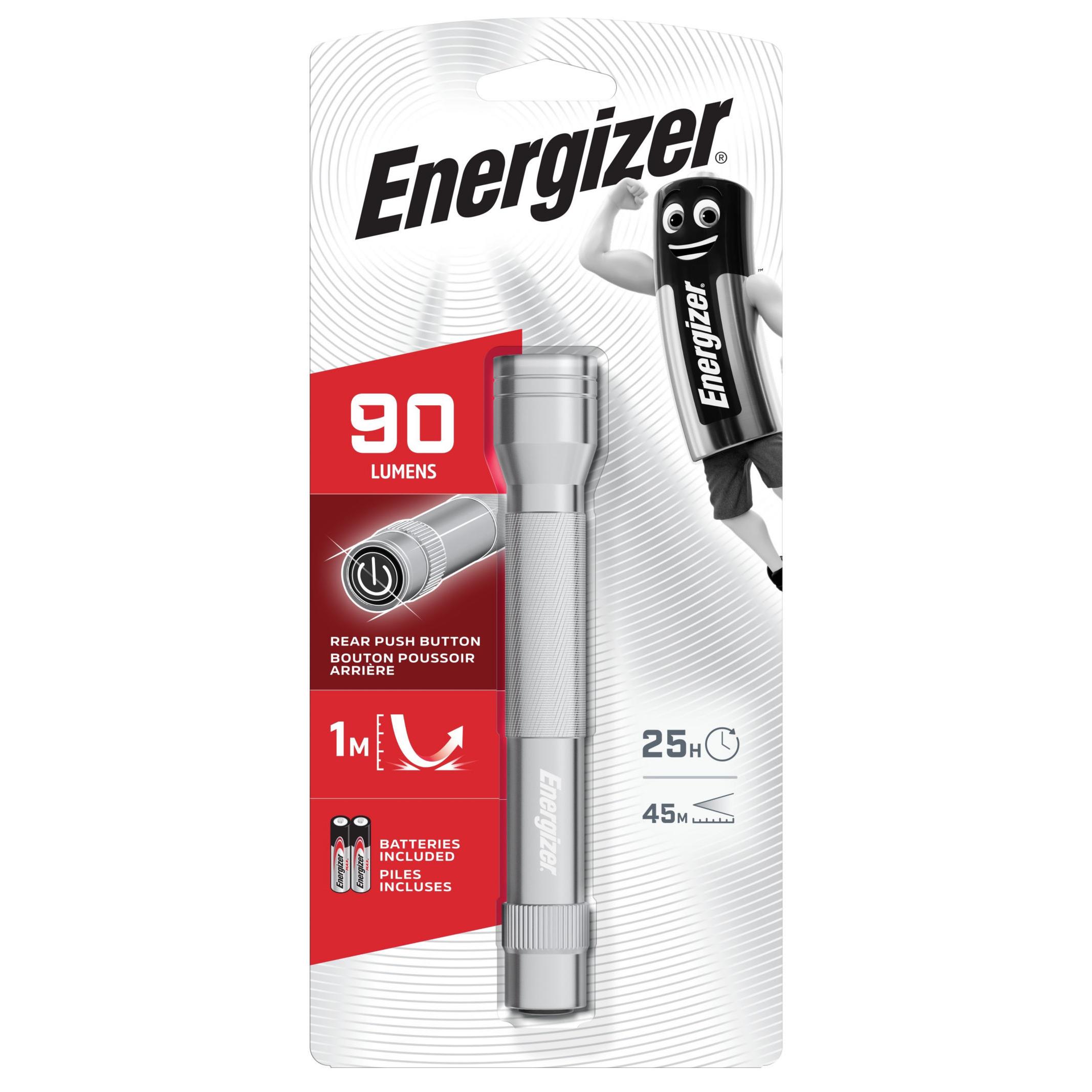 Lampe torche led Energizer Metal 2AA - porte 34 m