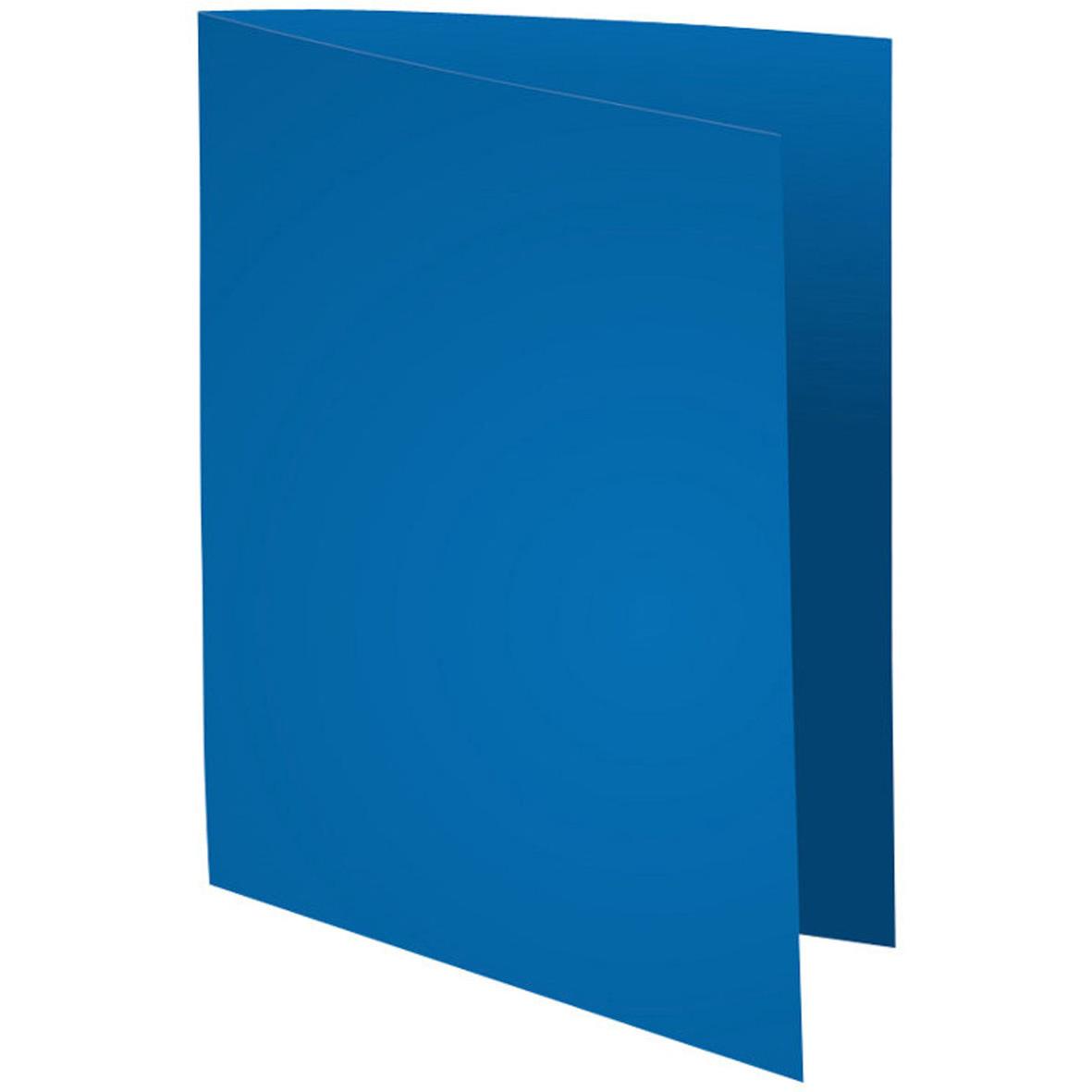 Chemise Exacompta Flash - carte recycle 220 g - teinte vive bleu fonc - 24 x 32 cm - paquet de 100