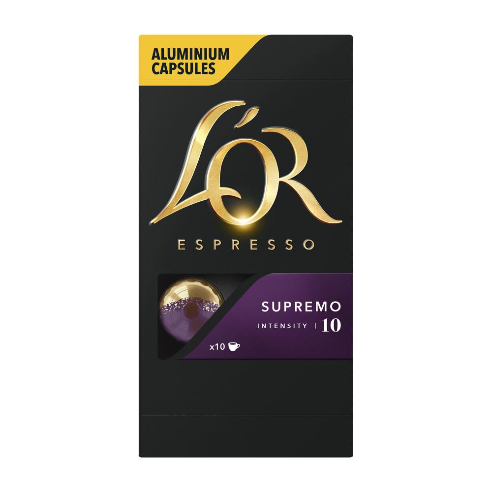 Capsules de caf L'Or compatibles Nespresso - Supremo - bote de 10