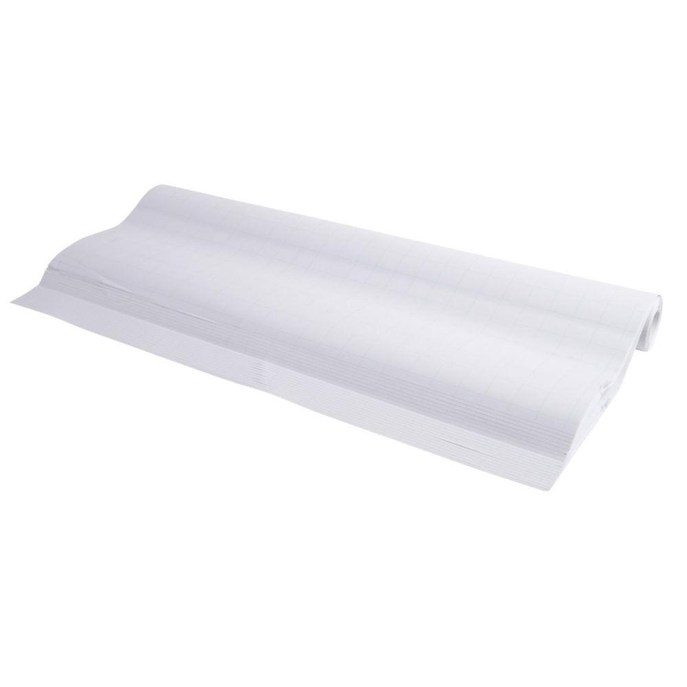 Recharge de papier Exacompta pour tableaux - Premium quadrill recto / verso blanc uni 72g microperfor - Rouleau de 20 feuilles 63 x 98 cm