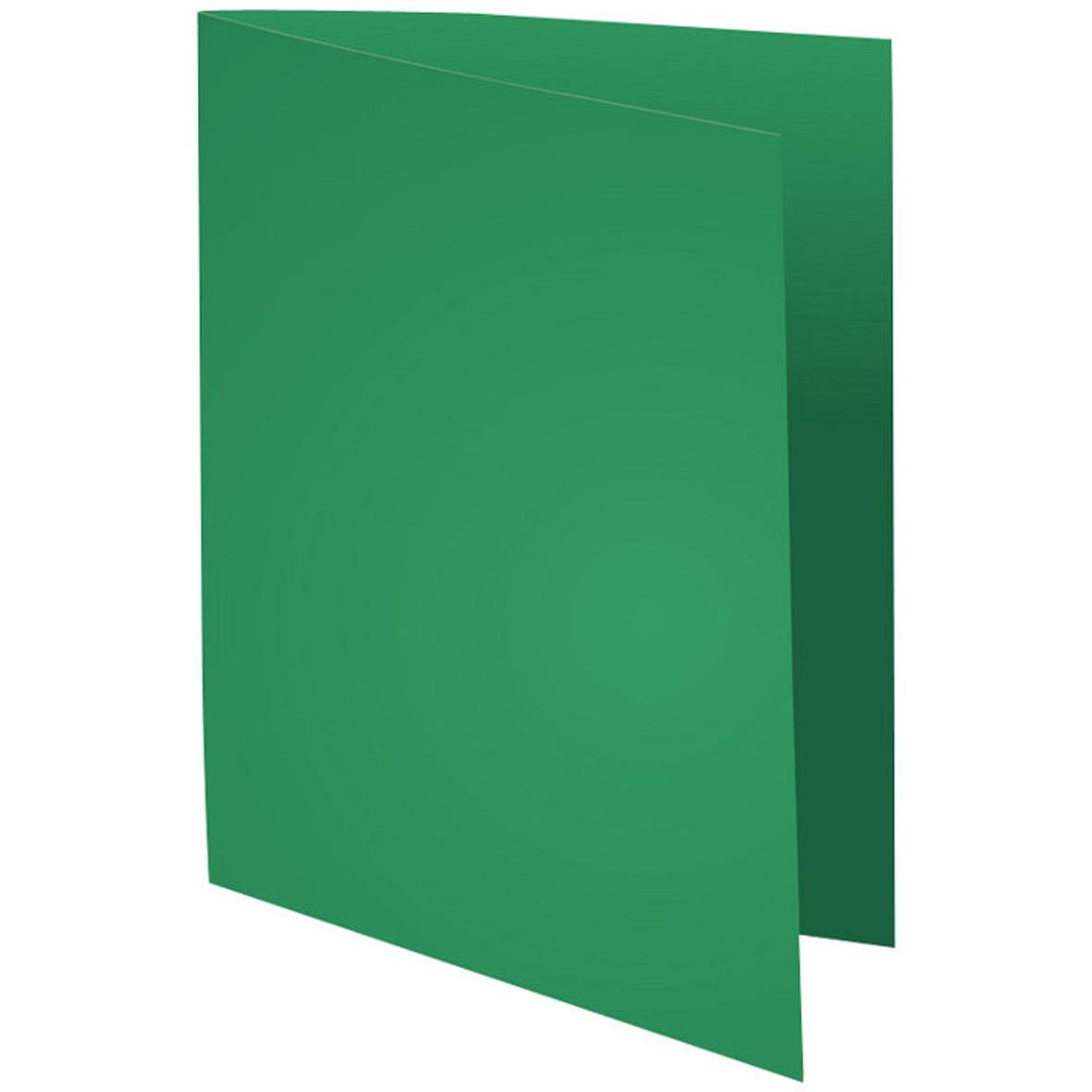 Chemise Exacompta Flash - carte recycle 220 g - teinte vive vert fonc - 24 x 32 cm - paquet de 100