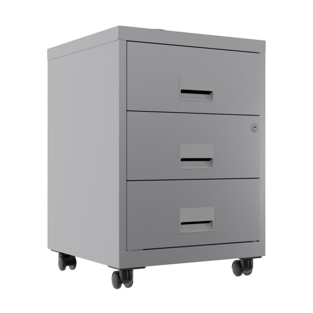 Caisson mobile Horizon - 3 tiroirs - aluminium