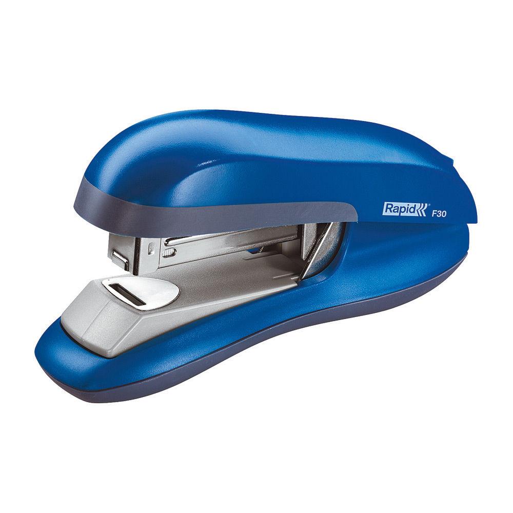 Agrafeuse Rapid F30 technologie Flat Clinch  - utilise les agrafes 24/6-26/6 - bleu - 30 feuilles