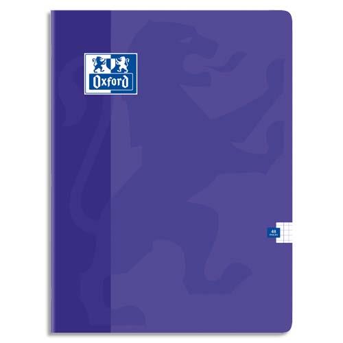 Cahier Oxford OPEN FLEX reliure piqre - 24x32cm - 48 pages 90g - rglure 5x5 - Couverture polypro assortie