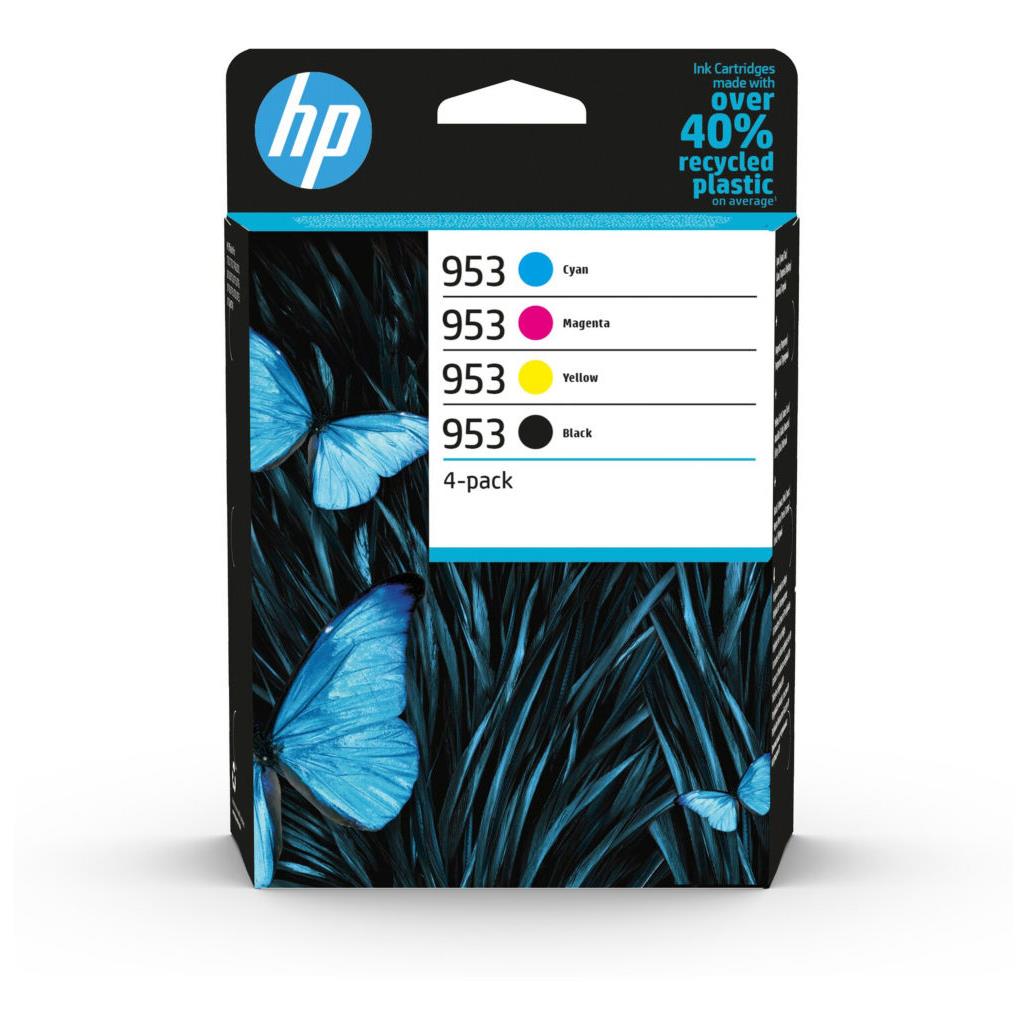Cartouches pour imprimantes - Hp 953 pack de 4 cartouches d'encre noir/cyan/magenta/jaune authentiques