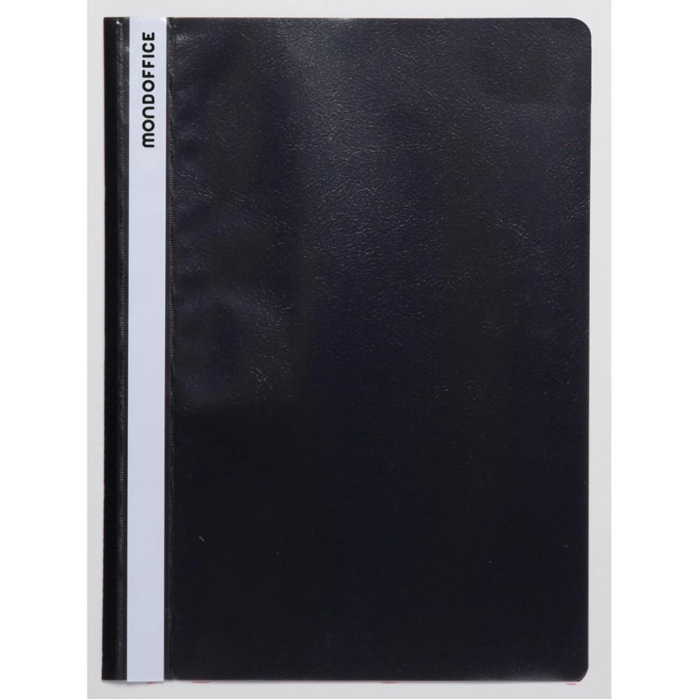 Chemise  lamelles Mondoffice pour feuilles A4 perfores - couverture transparente polypropylne - Noir