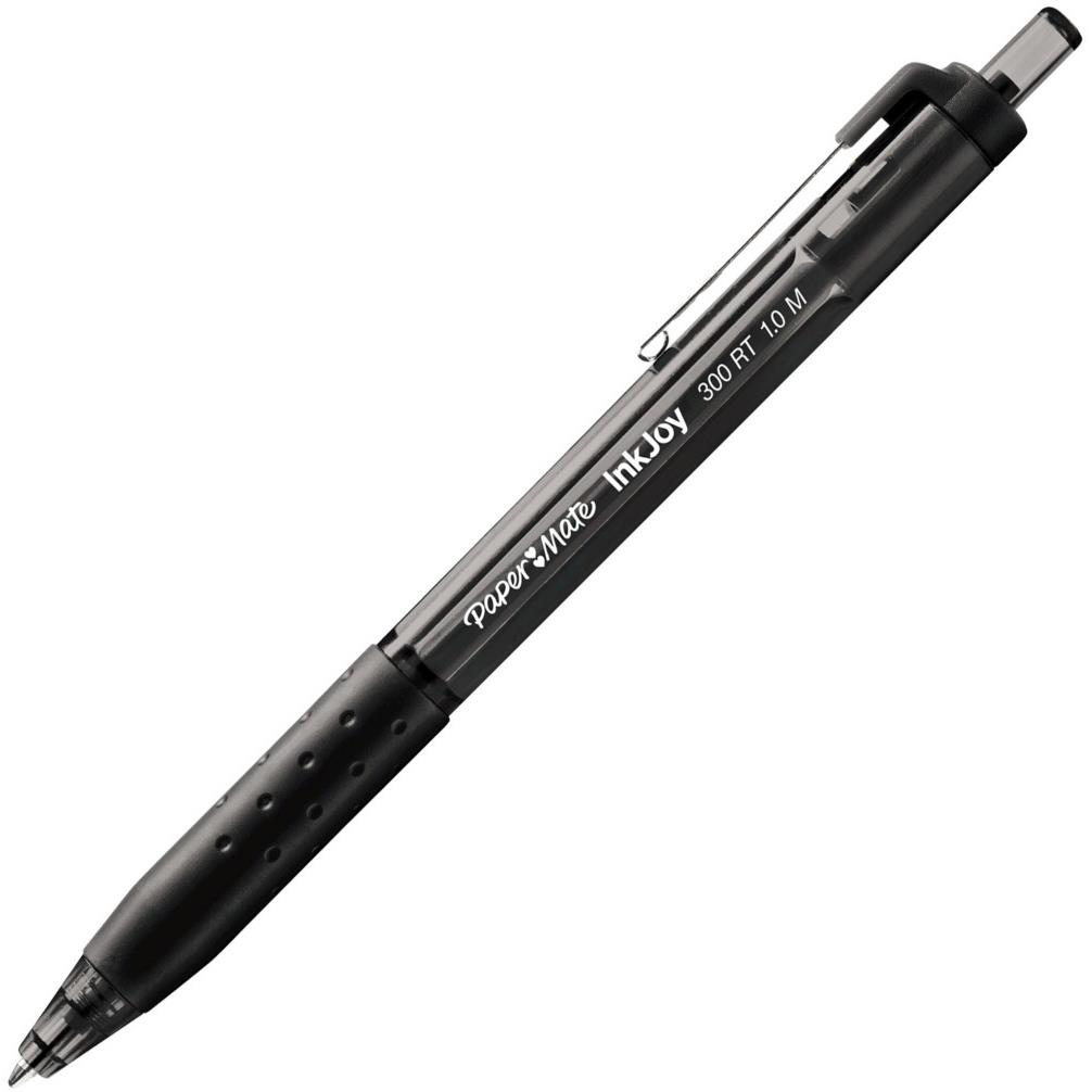 Stylo bille Papermate Inkjoy 300 - rtractable - pointe moyenne - encre noire