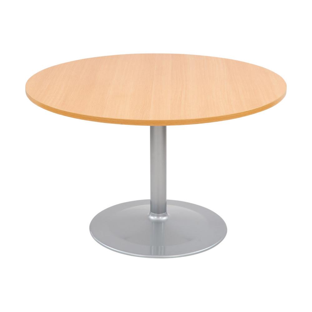 Table de r�union ronde 120cm PURE - H�tre pied Aluminium