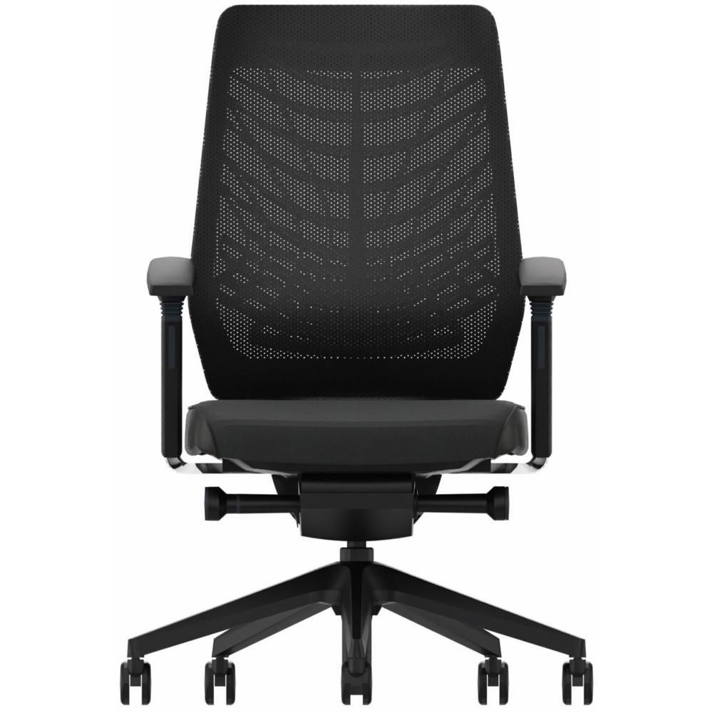 Fauteuil de bureau Joyce Tissu et Maille Noir Hauteur rglable - Accoudoirs Dossier Roulettes
