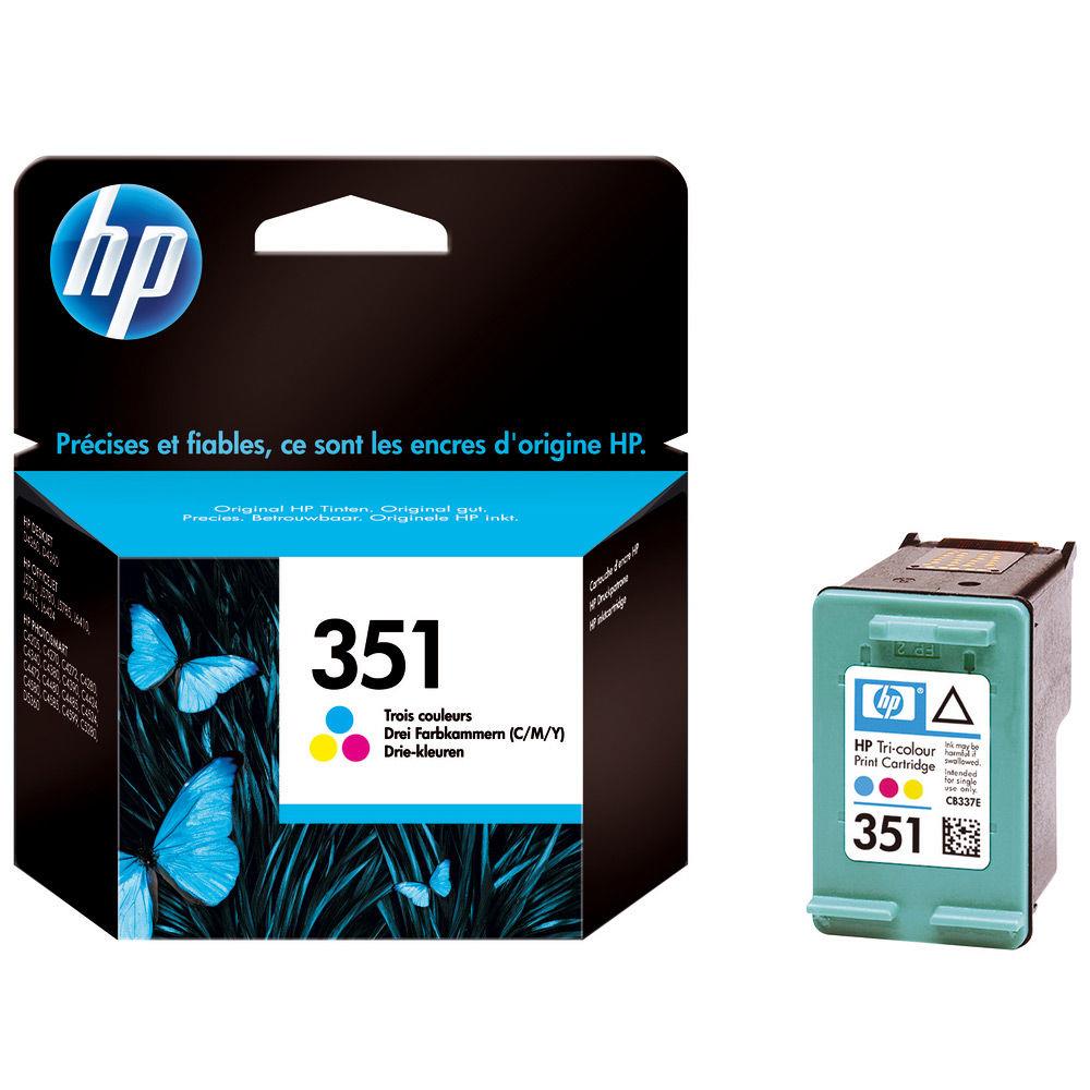 Cartouches pour imprimantes - Hp 351 cartouche d'encre trois couleurs authentique
