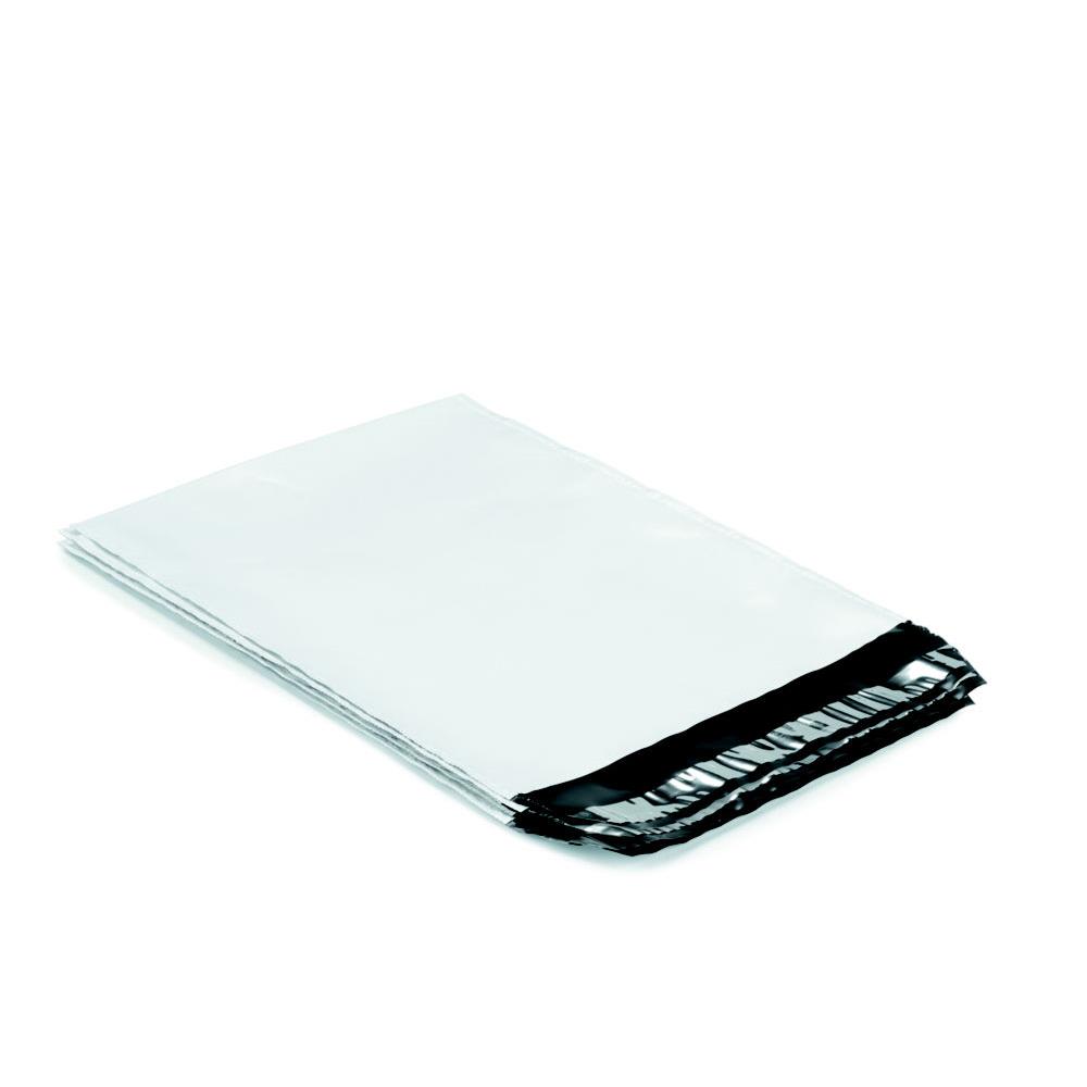 Pochette plastique avec fermeture adhsive Raja Super - l.int.26 x H.40 cm - opaque - blanc - paquet de 100