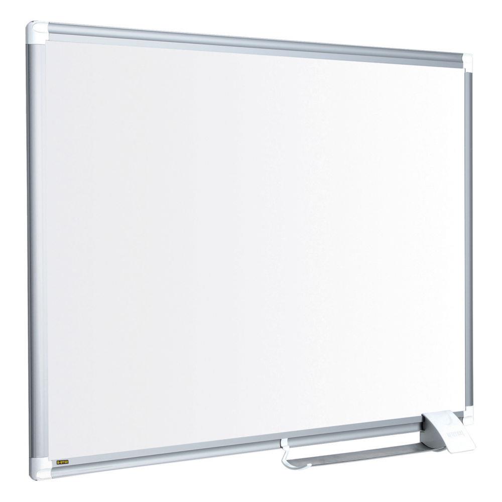 Tableau blanc Bi-Office Maya New Generation - magntique - surface en acier laqu - cadre en aluminium gris - 900 x 600 mm
