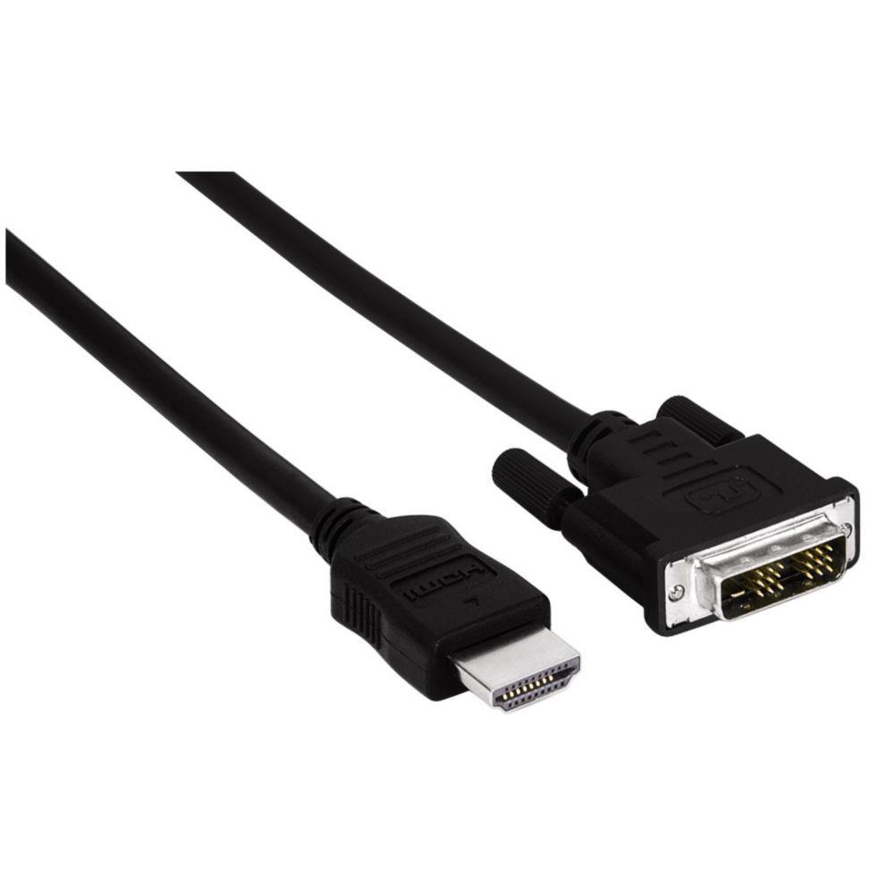 Cble A/V numrique - HDMI mle - DVI-D mle - 1,50 m - noir
