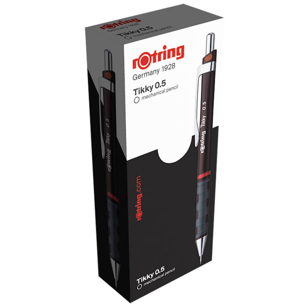 Portemine Tikky Rotring mine 0,5 mm rechargeable - Corps noir avec grip