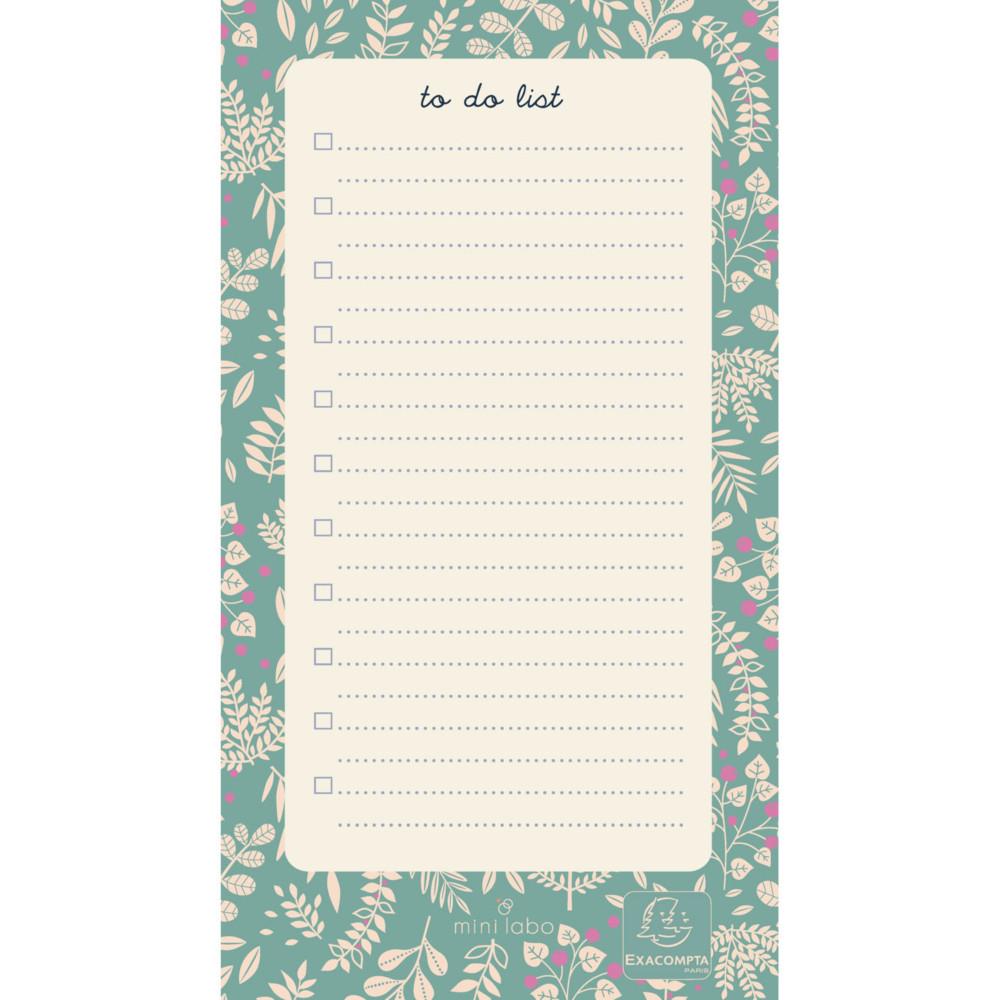 Bloc To Exacompta do List 10 x 18 cm Mini Labo - Bloc encoll� avec ent�te - 50 feuilles d�tachables