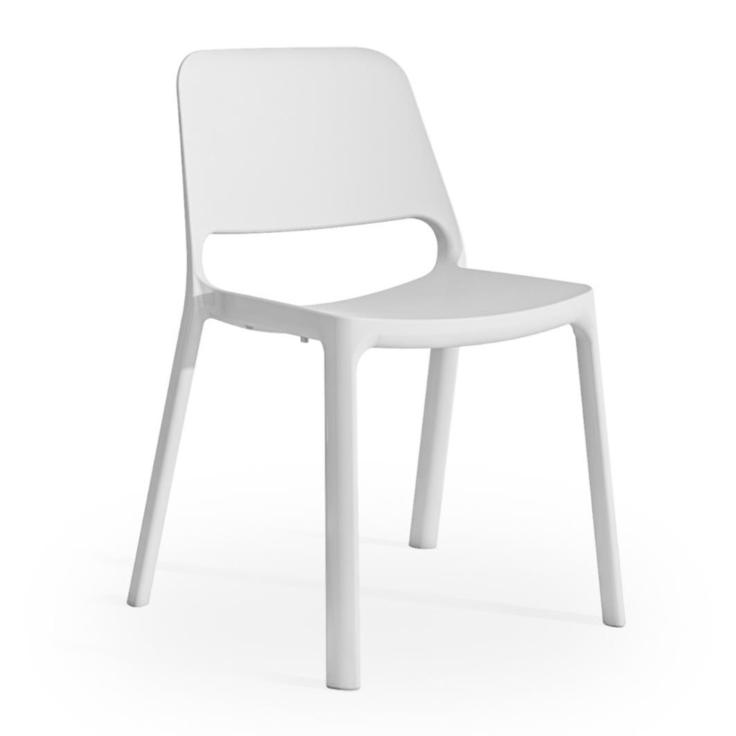 Chaise de r�union & visiteur Uma en nylon - blanc
