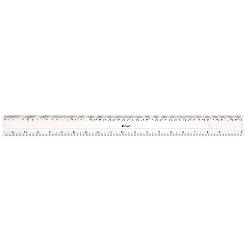 Rgle 50 cm - 9 -75 pouces - transparente