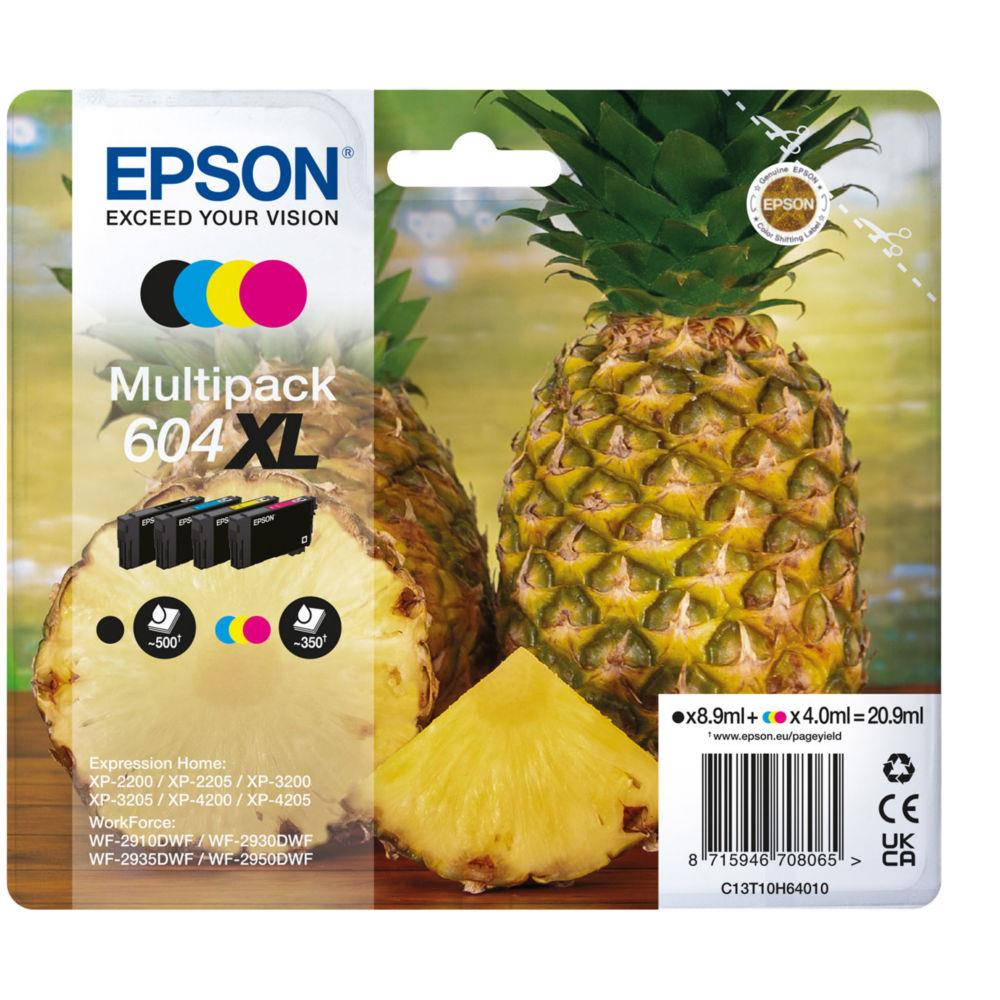 Cartouches pour imprimantes - Epson 604xl cartouche d'encre 4 pice(s) original rendement lev (xl) noir, cyan, magenta, jaune