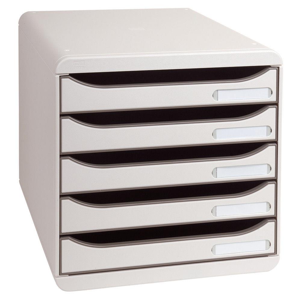 Module de classement Exacompta Big Box 5 tiroirs - gris