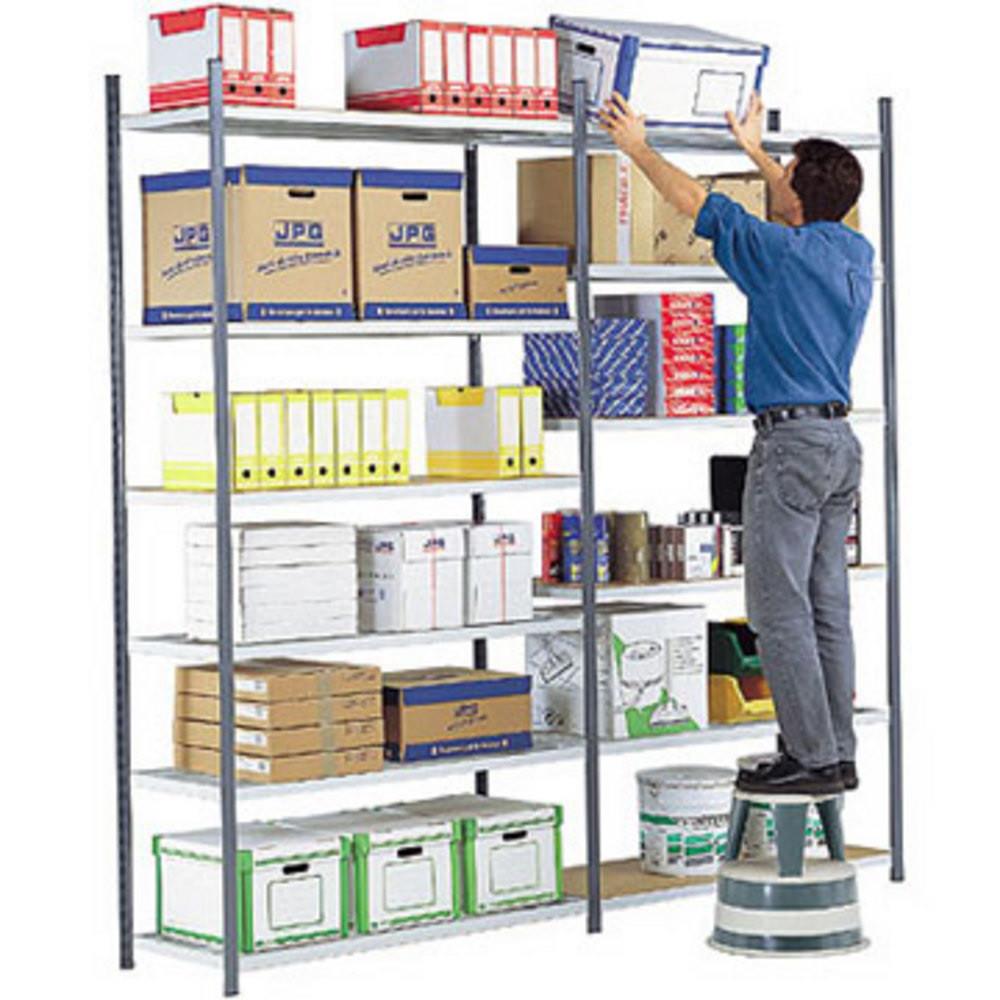 Rayonnage industriel Maxine - polyvalent - H 240 x L 125 x P 40 cm - lment suivant - bleu